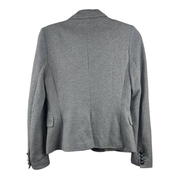 Women's Banana Republic Light Gray Academy Blazer Cotton Size 8 - Picture 2 of 8